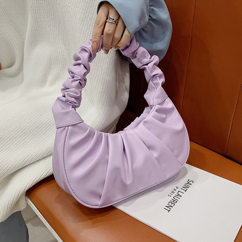 Thumbnail: Fashion Pleated Handlebags for Women PU Cloud Bags Leisure Armpit Bag Shopping S
