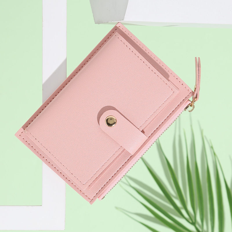 Thumbnail: Free Name Engraving New Short Women Wallets Slim Card Holder Female Purses Cute 