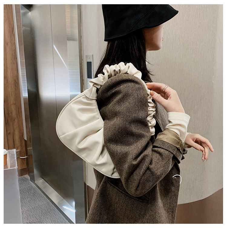 Thumbnail: Fashion Pleated Handlebags for Women PU Cloud Bags Leisure Armpit Bag Shopping S