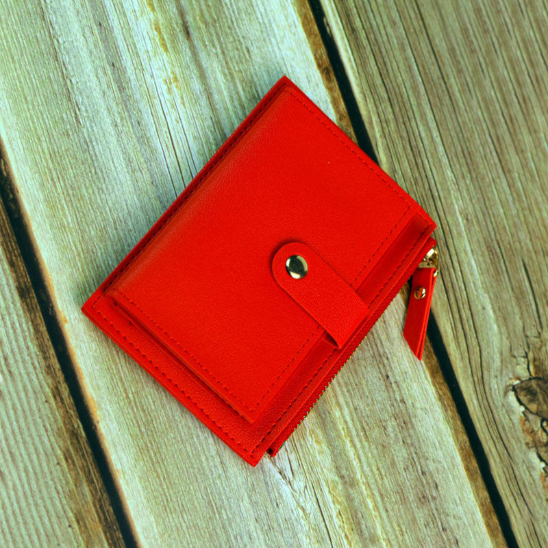 Thumbnail: Free Name Engraving New Short Women Wallets Slim Card Holder Female Purses Cute 