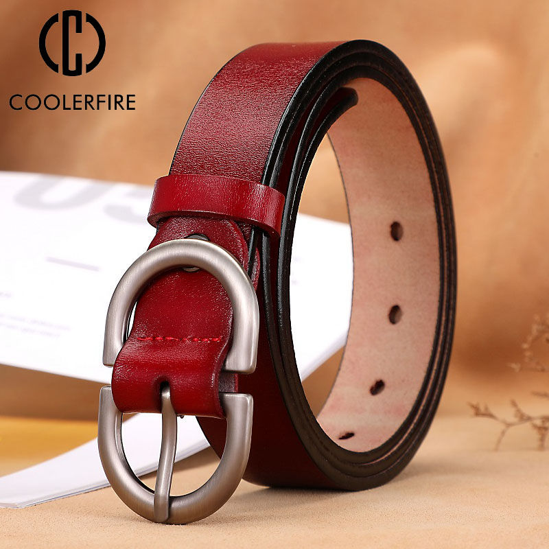 Thumbnail: Belts for Women Genuine Leather Cowskin High Quality Fashion Belt Jeans Woman Be