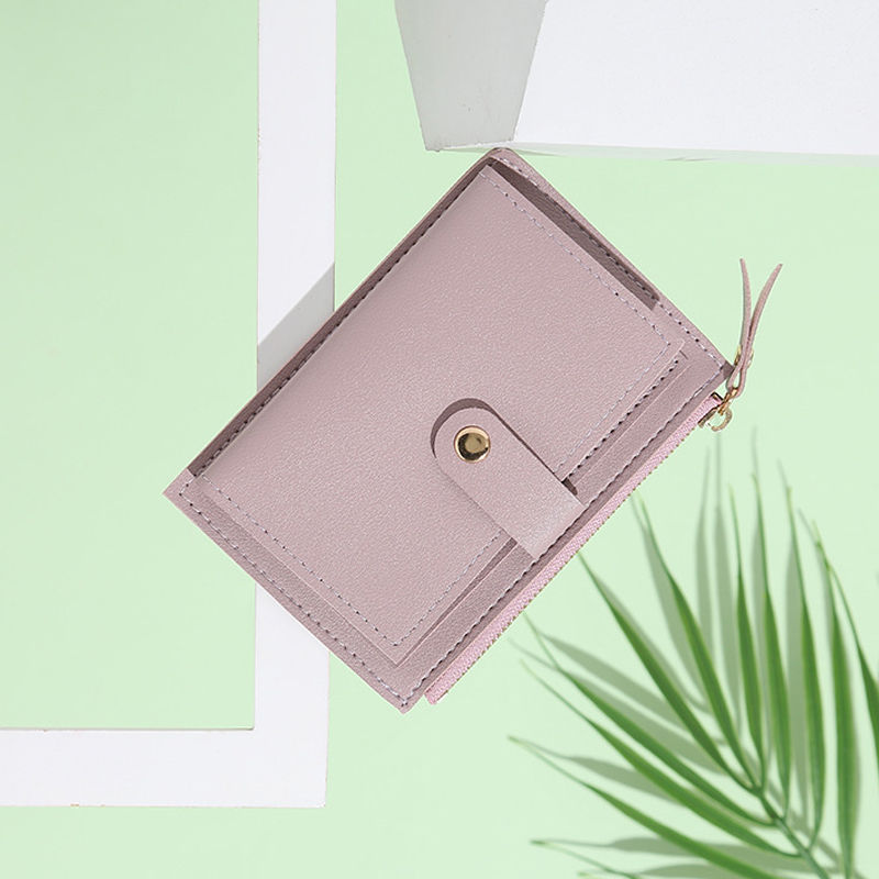 Thumbnail: Free Name Engraving New Short Women Wallets Slim Card Holder Female Purses Cute 