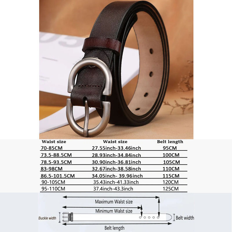 Thumbnail: Belts for Women Genuine Leather Cowskin High Quality Fashion Belt Jeans Woman Be