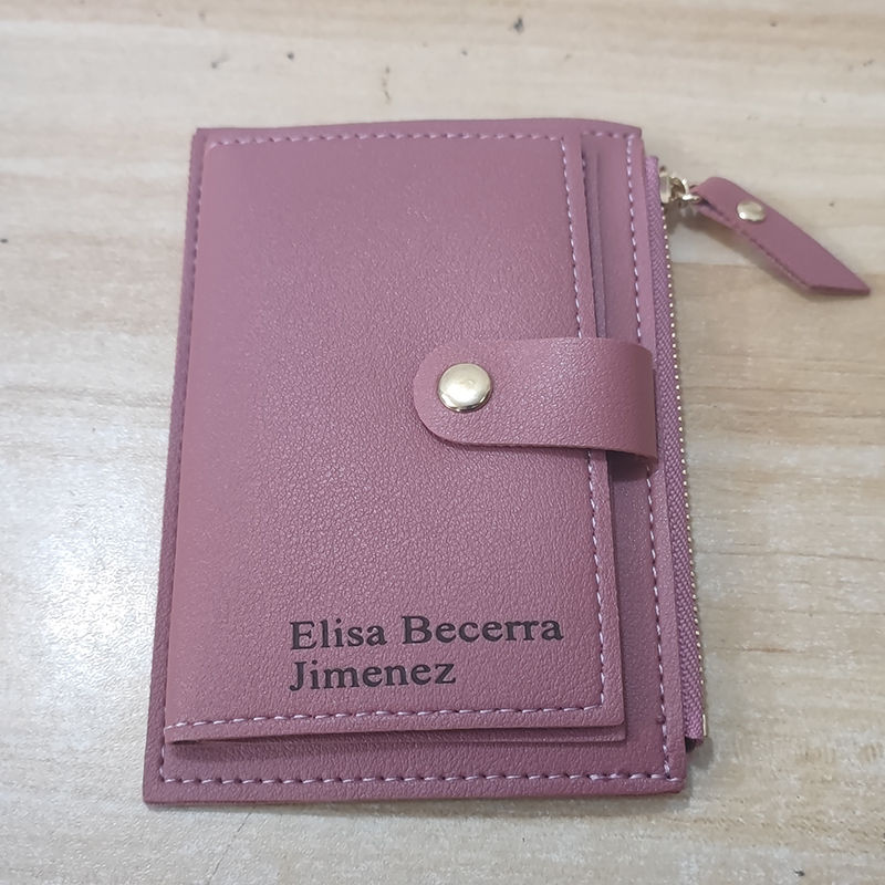 Thumbnail: Free Name Engraving New Short Women Wallets Slim Card Holder Female Purses Cute 