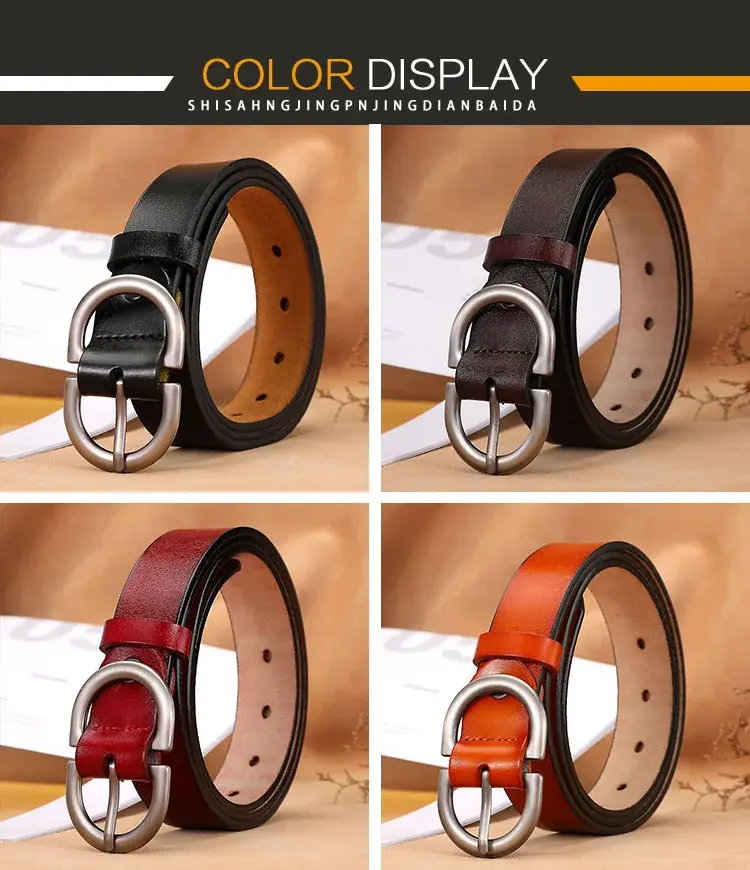 Thumbnail: Belts for Women Genuine Leather Cowskin High Quality Fashion Belt Jeans Woman Be