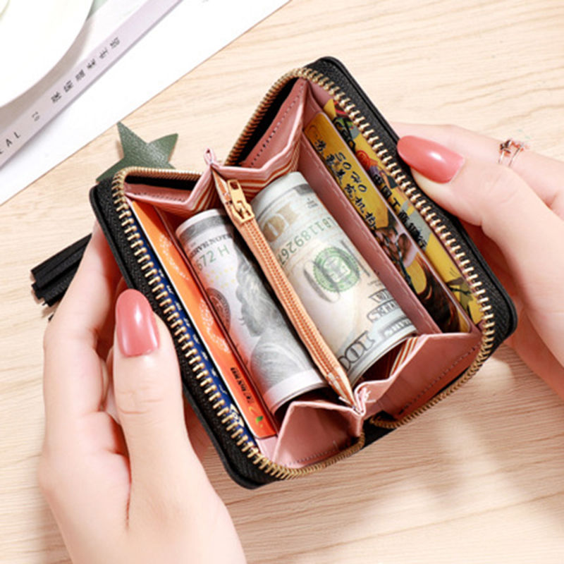 Thumbnail: 2026 NEW Spring Summer Wallet Women Ladies Mini Tassel Wallets Cute Short Zipper