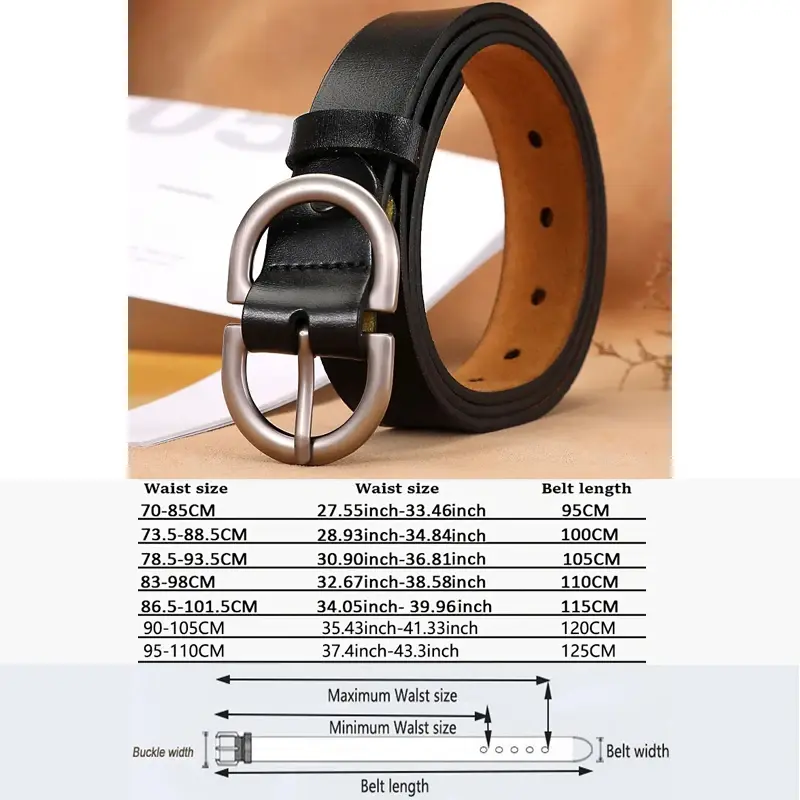 Thumbnail: Belts for Women Genuine Leather Cowskin High Quality Fashion Belt Jeans Woman Be