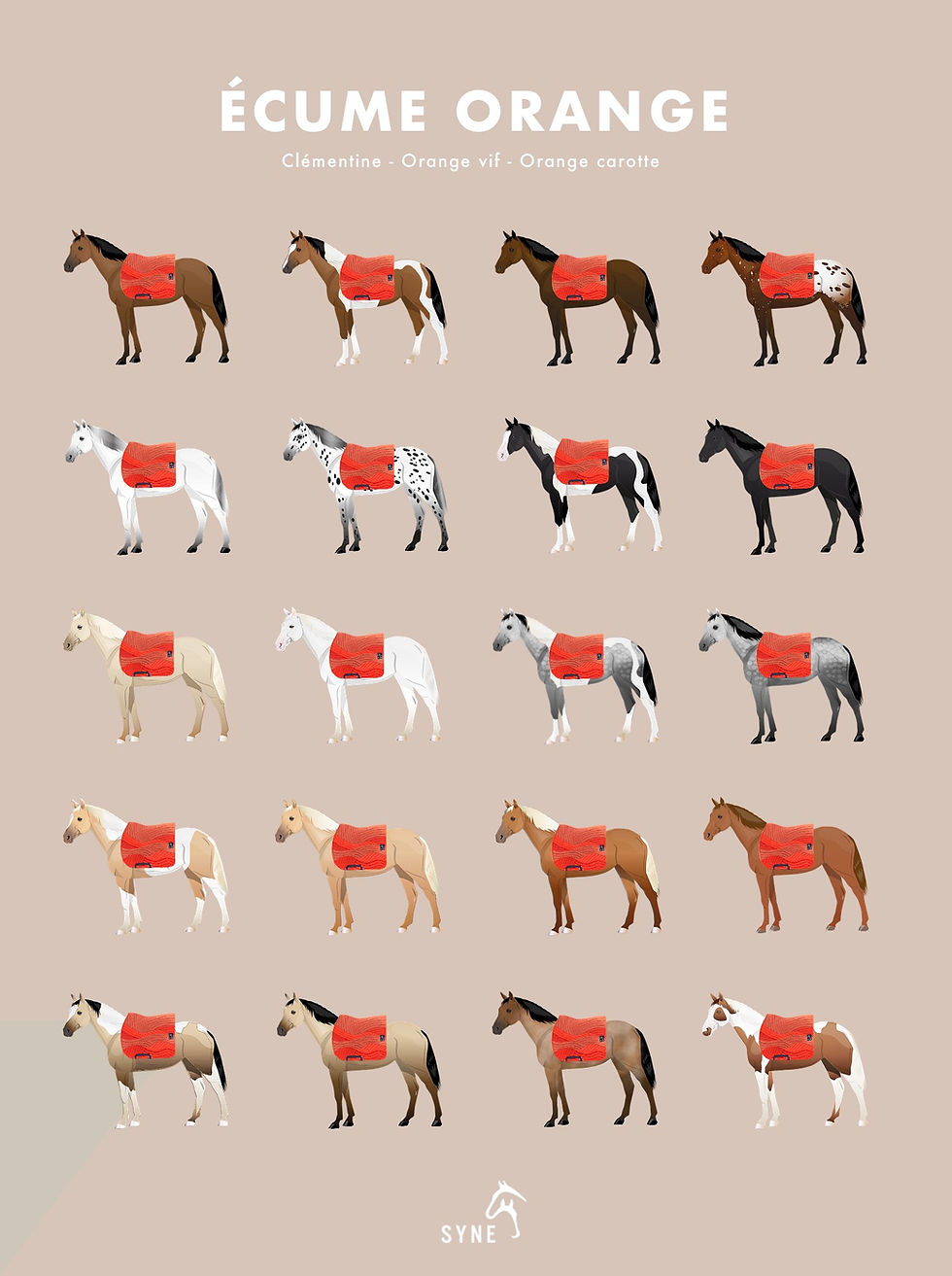 Thumbnail: Écume Orange Saddle pad