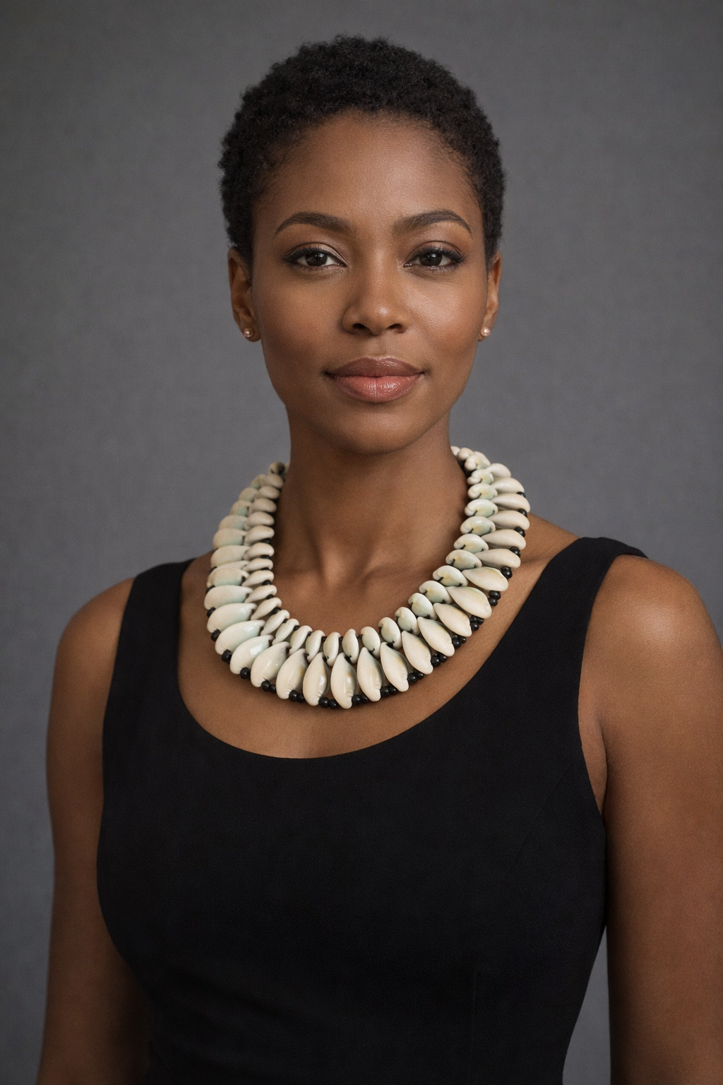 Double-Row Uncut Cowrie Shell Choker