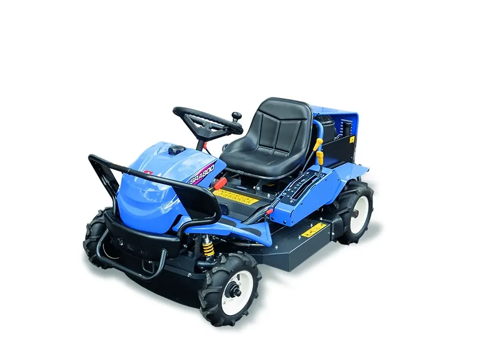 ISEKI SRA800A Aufsitz-Buschmesser mit Stoßfänger und 80 cm Schnittbreite für dichtes Gestrüpp