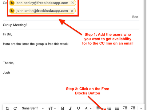 Sending Group Availability