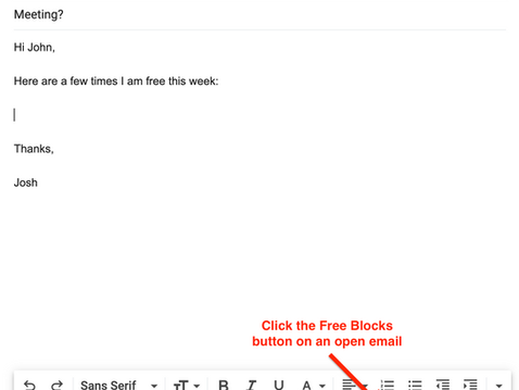 Sending Your Individual Availability