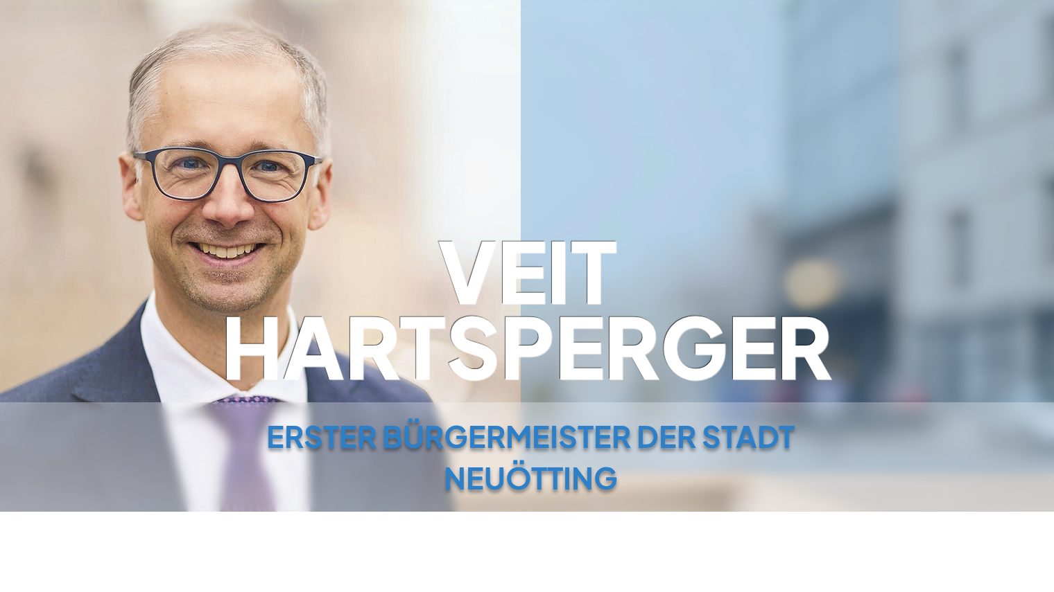 Startseite der Kampagnenwebsite von Veit Hartsperger