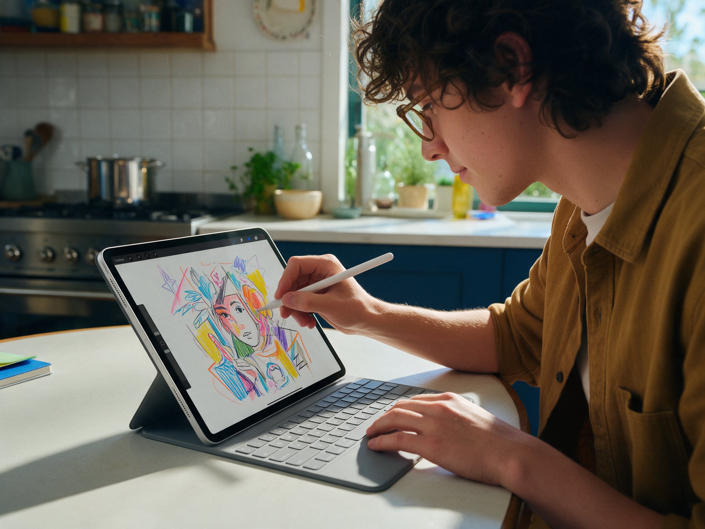 Slate Tab 11 Tablet mit Tastatur-Cover im Alltag