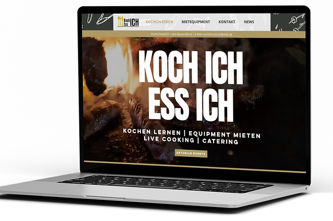 Laptop Screen Startseite von einem Kundenprojekt