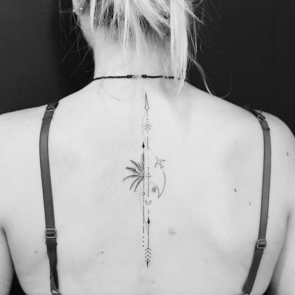 Palm tree tattoo