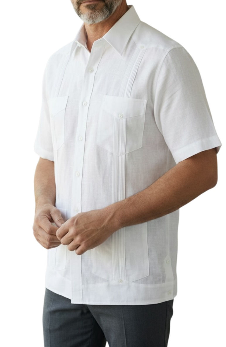 Thumbnail: Pepe & Berta Exclusive Short Sleeve Guayabera - 100% Irish Linen