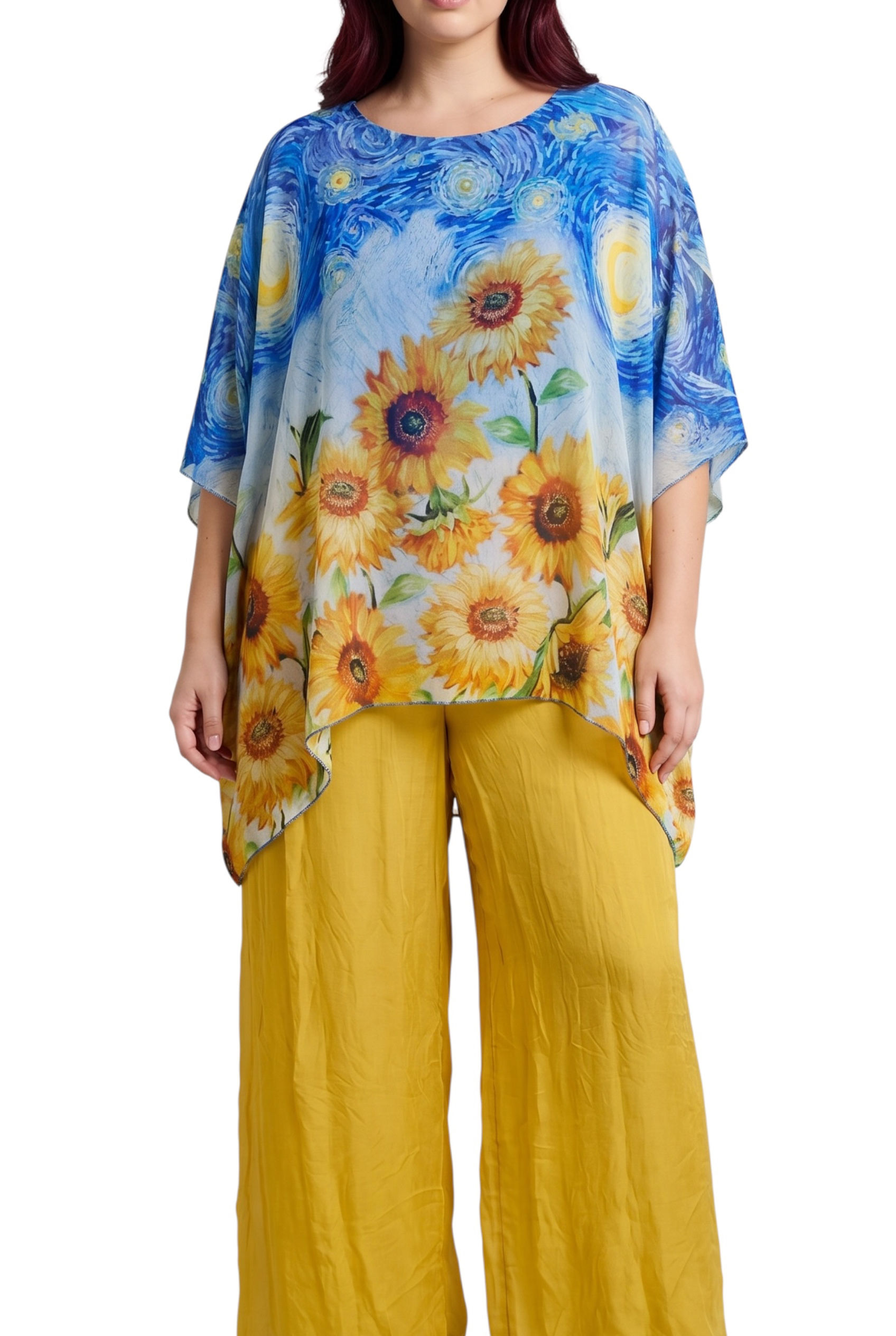 Printed Silk Kaftan Pant Set - Made in Italy - 1 of 1 Design