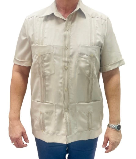 Thumbnail: Pepe & Berta Collection Four-Pocket Microfiber Guayabera 