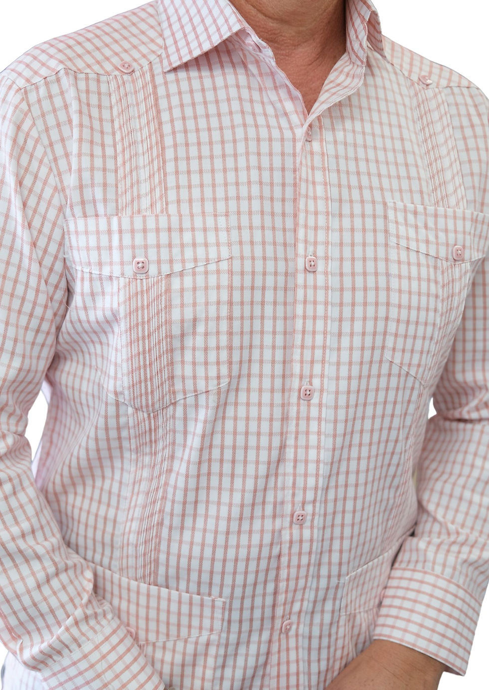 Thumbnail: Pepe & Berta Exclusive Checkered Long Sleeve Guayabera