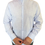 Thumbnail: Men's Pinstripe Mandarin Collar Shirt 100% Linen Long Sleeve Button Down