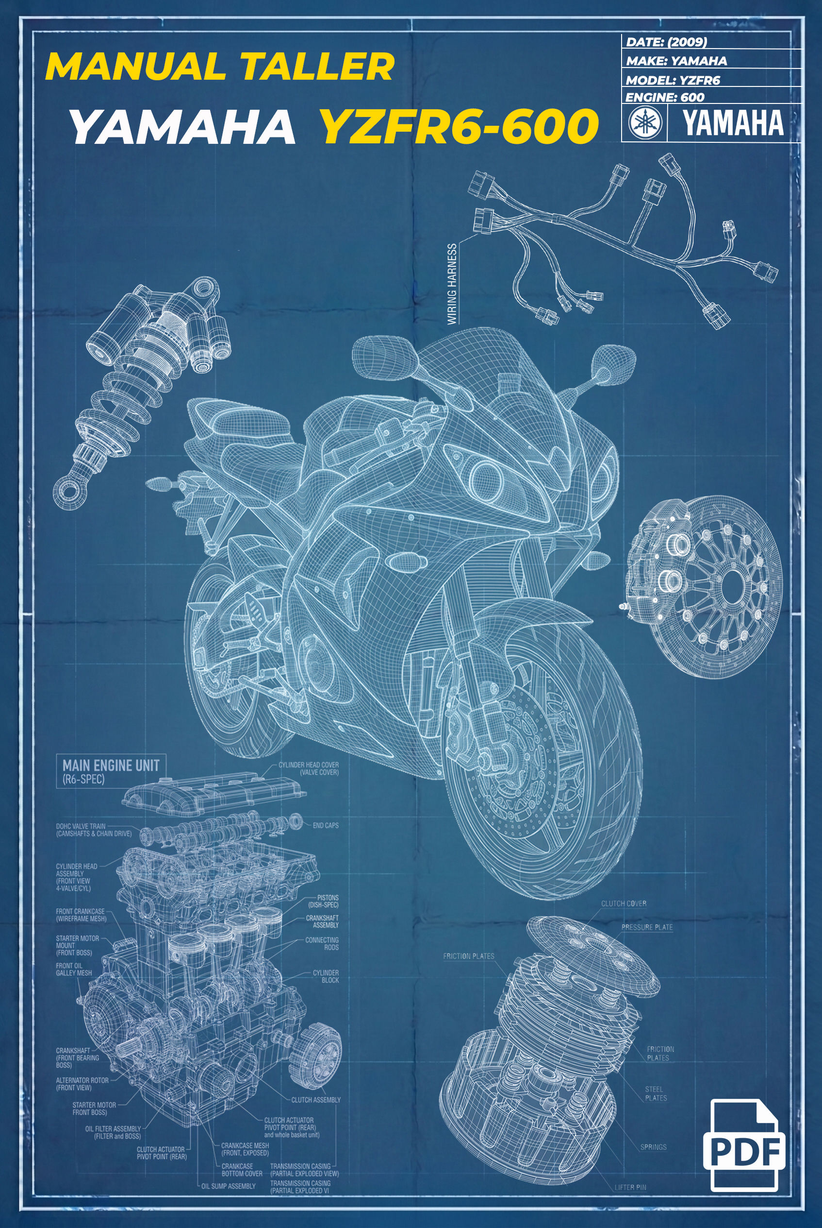 MANUAL TALLER (2009) YAMAHA R6 YZFR6Y-600