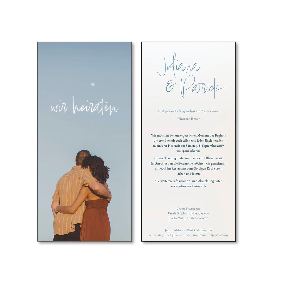 Miniaturbild: Hochzeitskarte JulianaPatrick