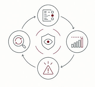 Ongoing credit monitoring combining payment behaviour, exposure against credit limits, warning signs and periodic reviews.