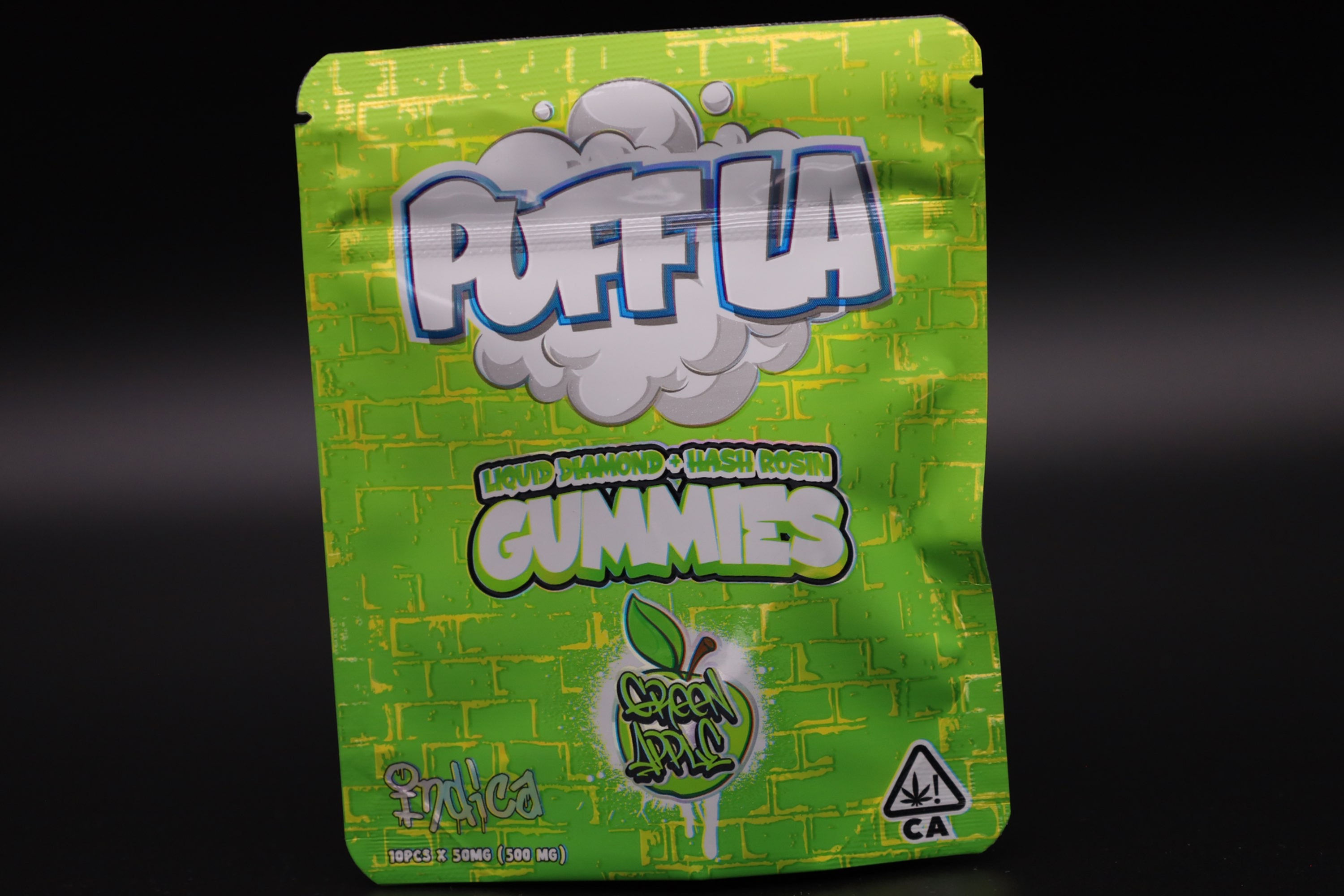 Sticker with Free PUFF LA Liquid Diamond+Hash Rosin Gummies gift