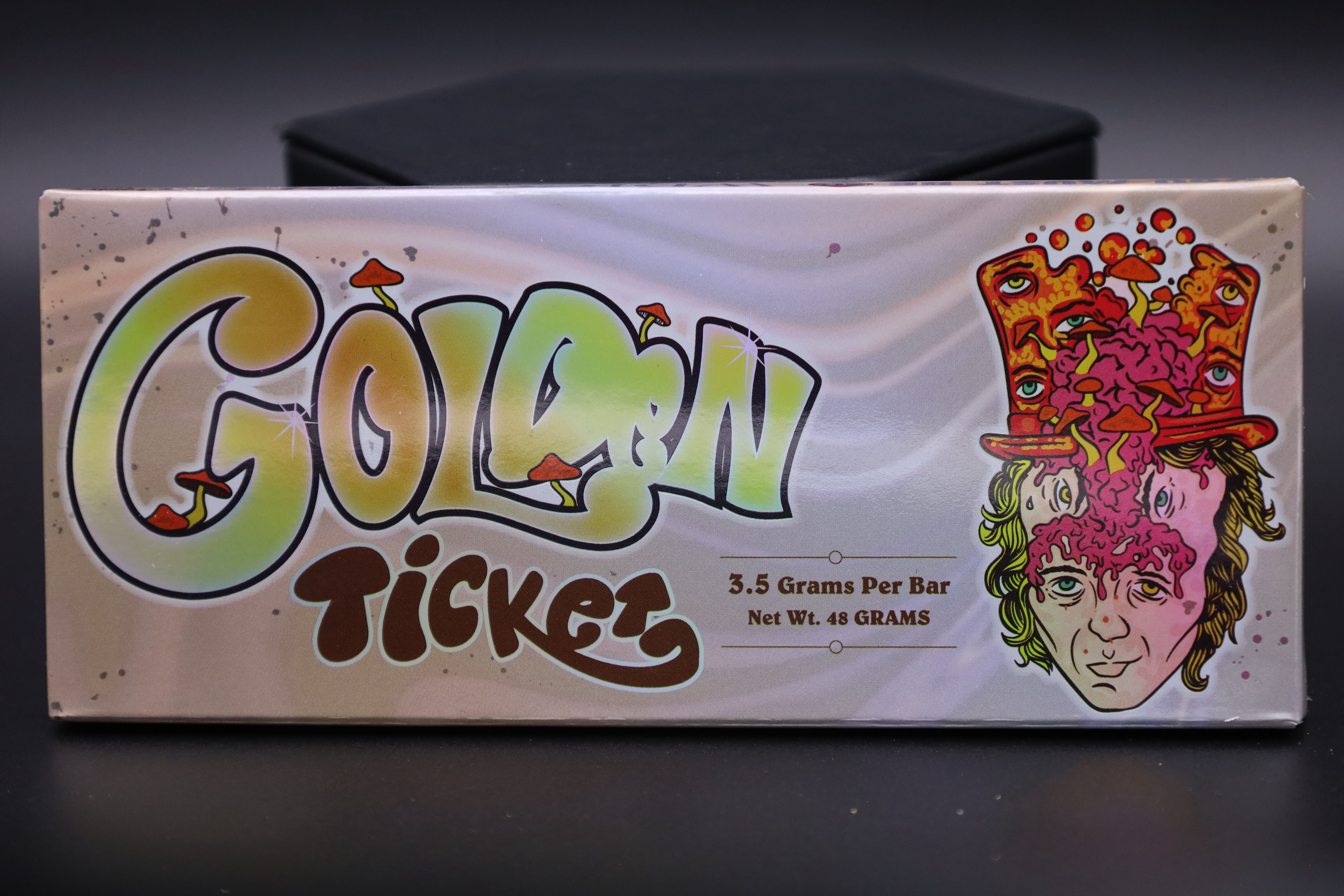 Sticker with Free Golden Ticket®️ Chocolate Mushroom bar gift 