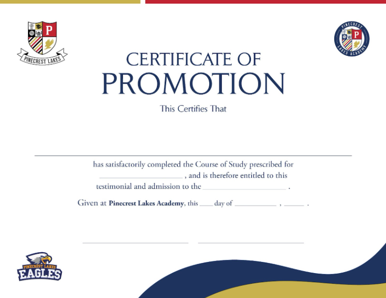 Certificate of Promotion