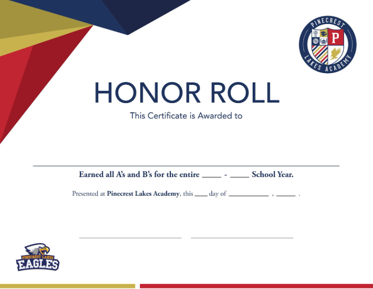 Honor Roll Certificate Design 1