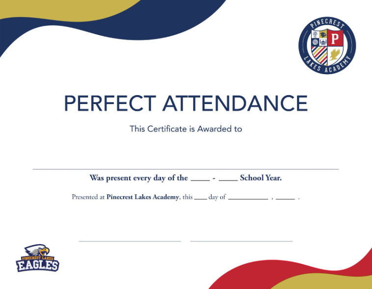 Perfect Attendance Certificate