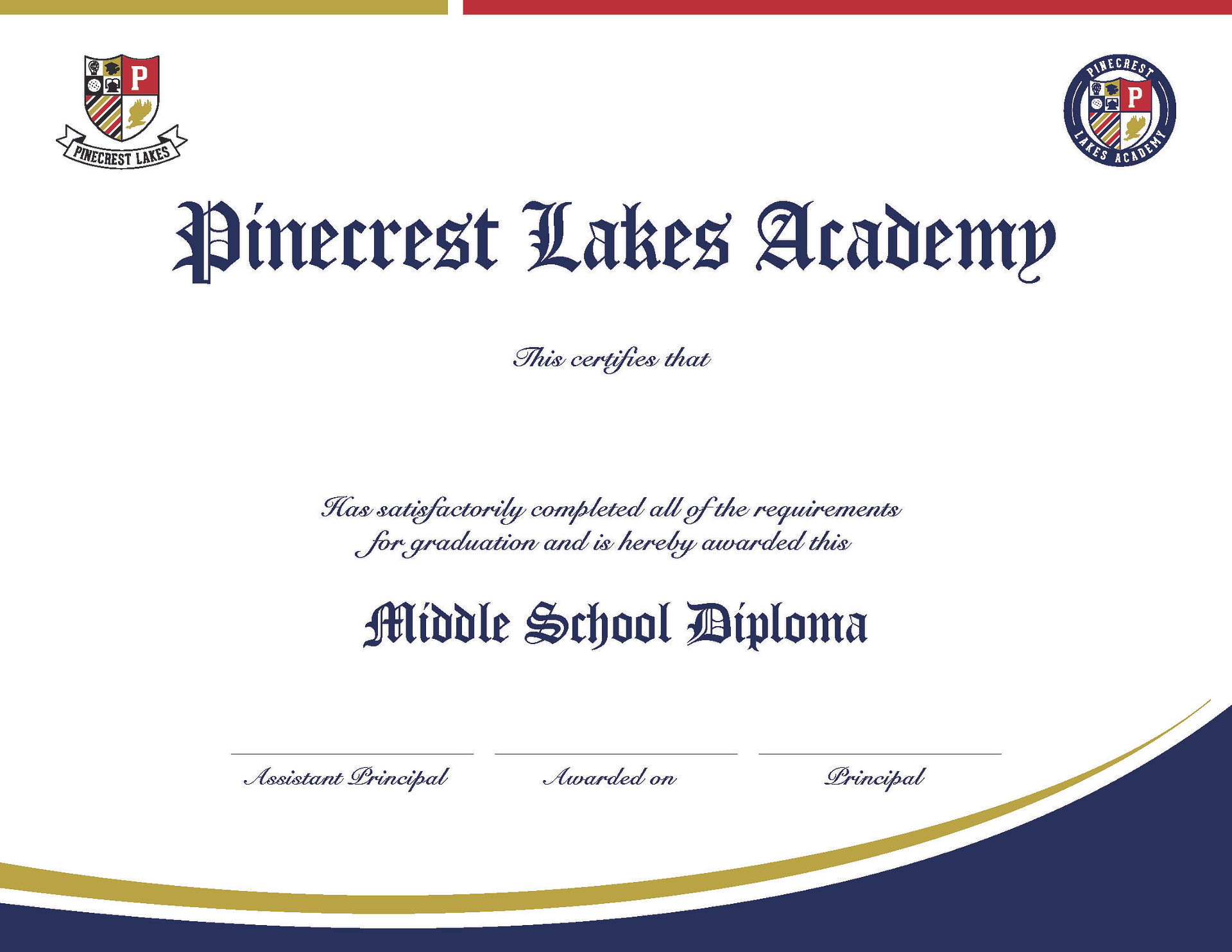 Middle School Diploma 