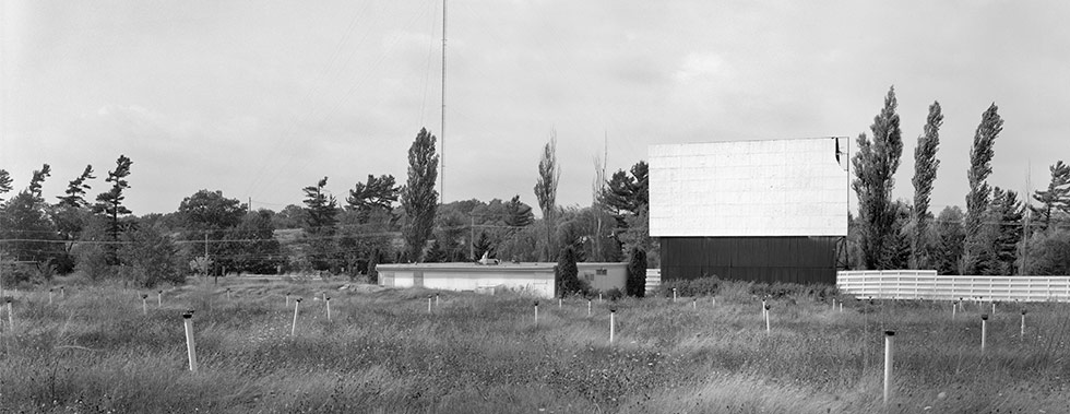 Drive-in, Gananoque, Ontario, Canada, ©1987. 4x10" Silver Negative.