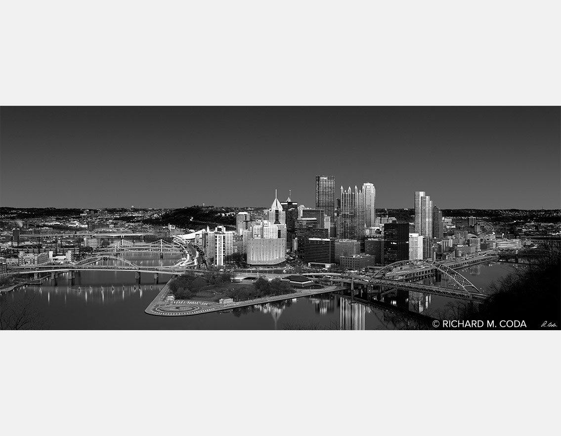 Panorama BW, Pittsburgh, PA, ©2015. 8x10" Color Transparency.