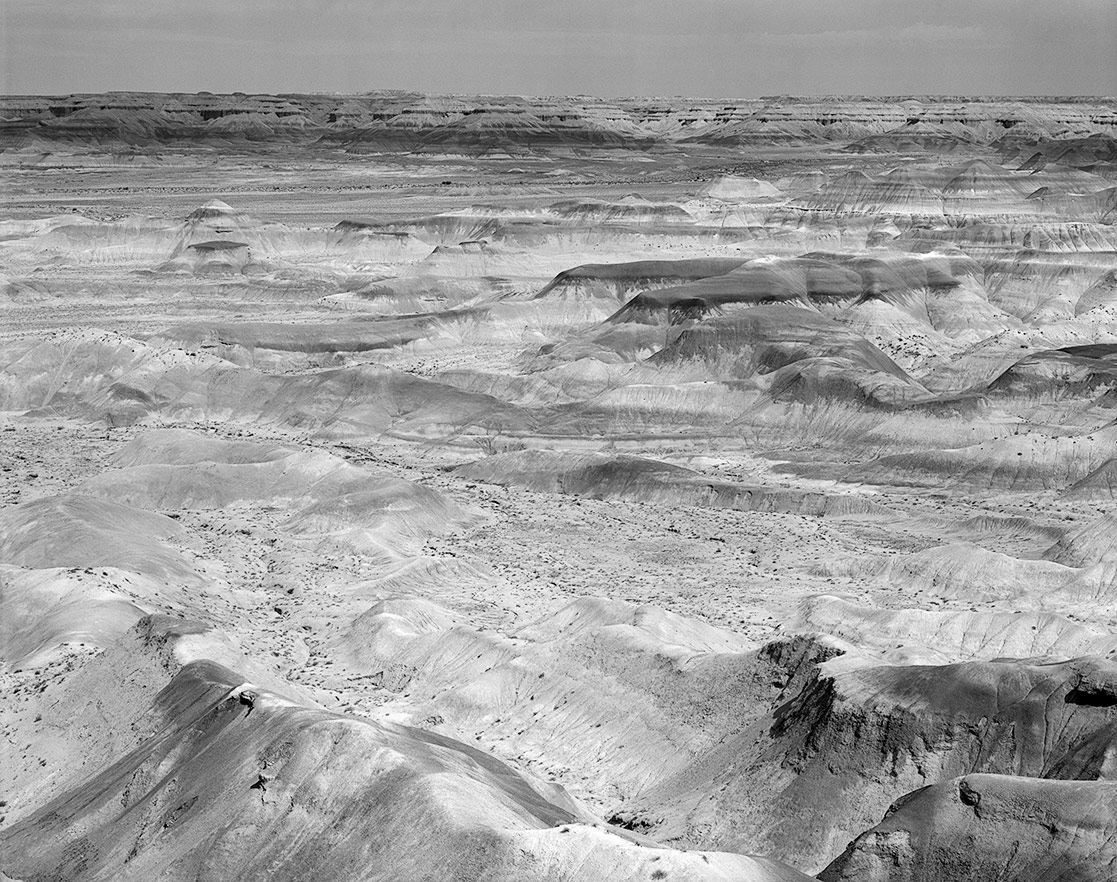Little Painted Desert, Winslow, AZ, 2022. 8x10" Silver Negative.