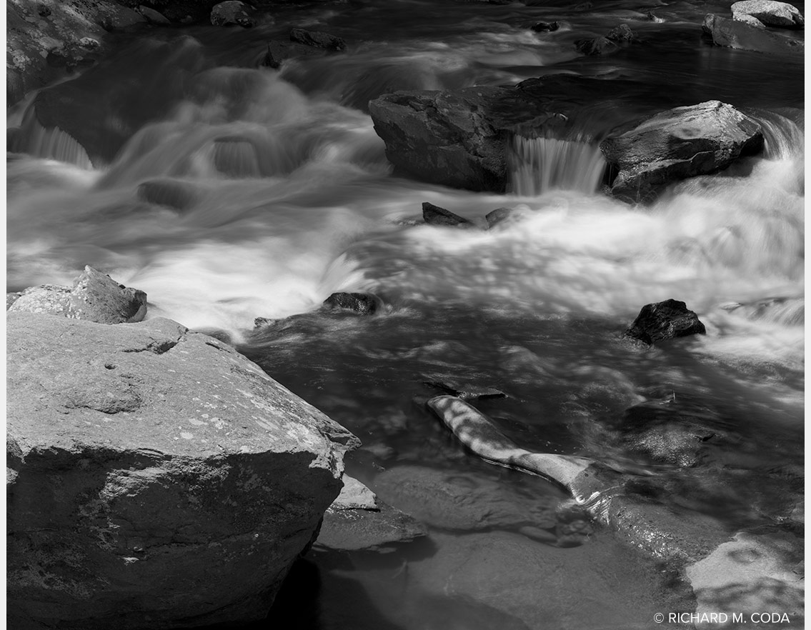 Tellico River Above Baby Falls, Tellico Plains, TN, ©2026. 8x10" Silver Negative.