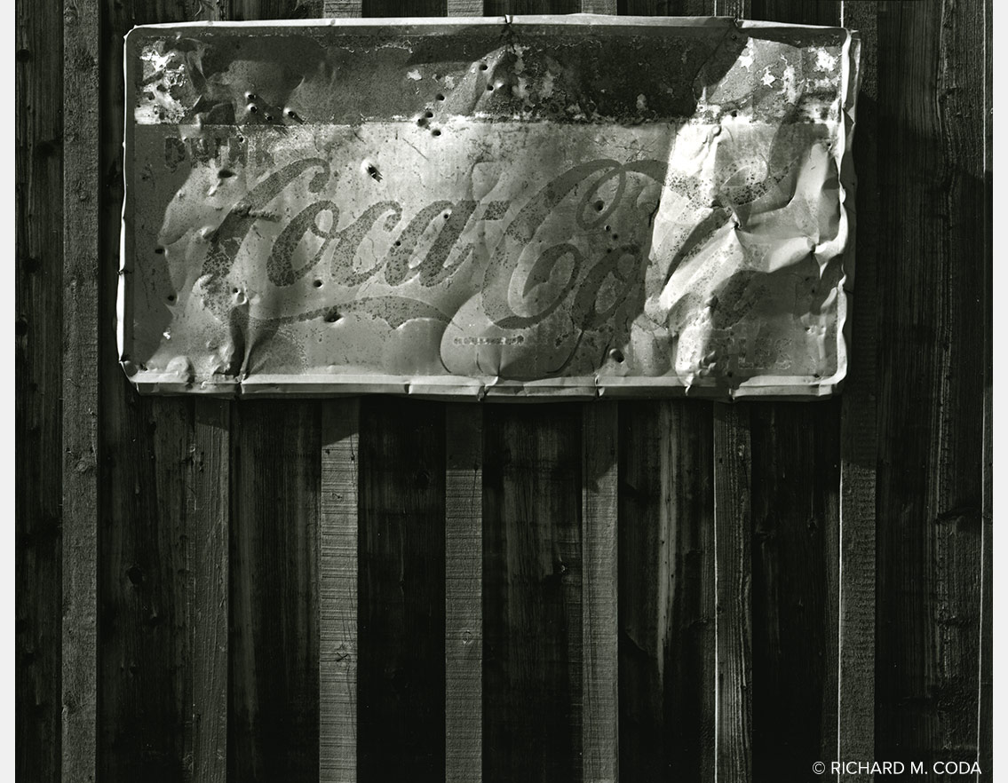 Coca-Cola, Goldfield, AZ ©2007. 8x10" Silver Negative.