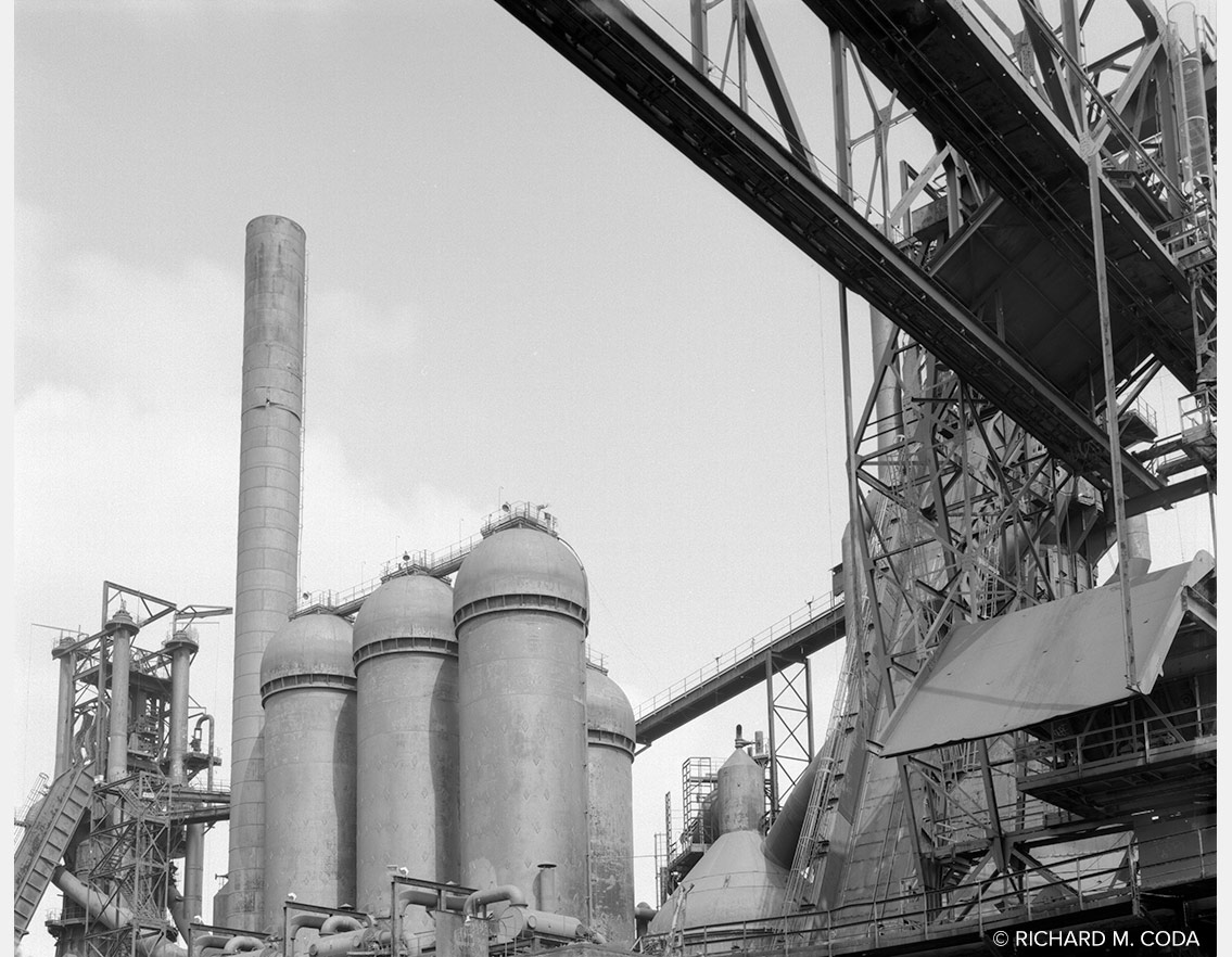 Carrie Furnace, Pittsburgh, PA, ©2015. 4x5" Silver Negative.