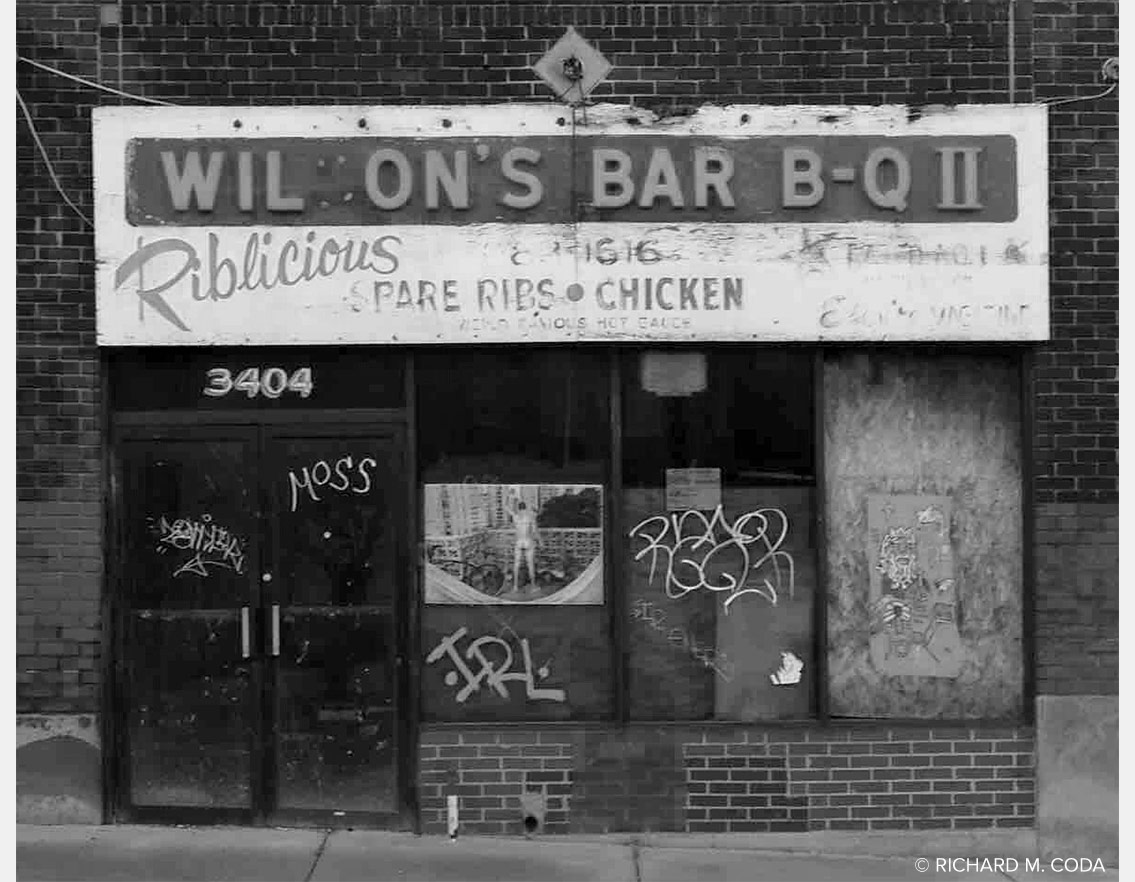 Wil On's BBQ, Pittsburgh, PA, ©2015. 8x10" Silver Negative.