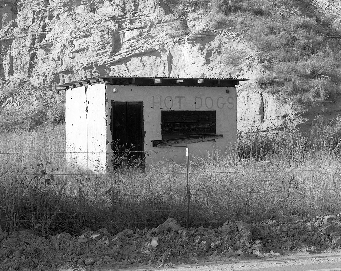 Hot Dogs, New Mexico, ©1991. 4x5" Silver Negative.