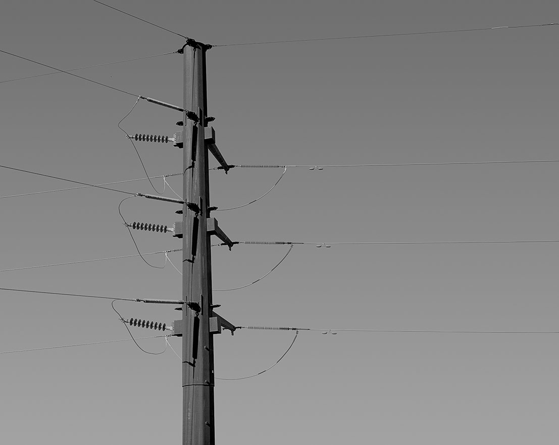 Electric Pole, Santa Fe, NM, ©2023. 8x10" Silver Negative.