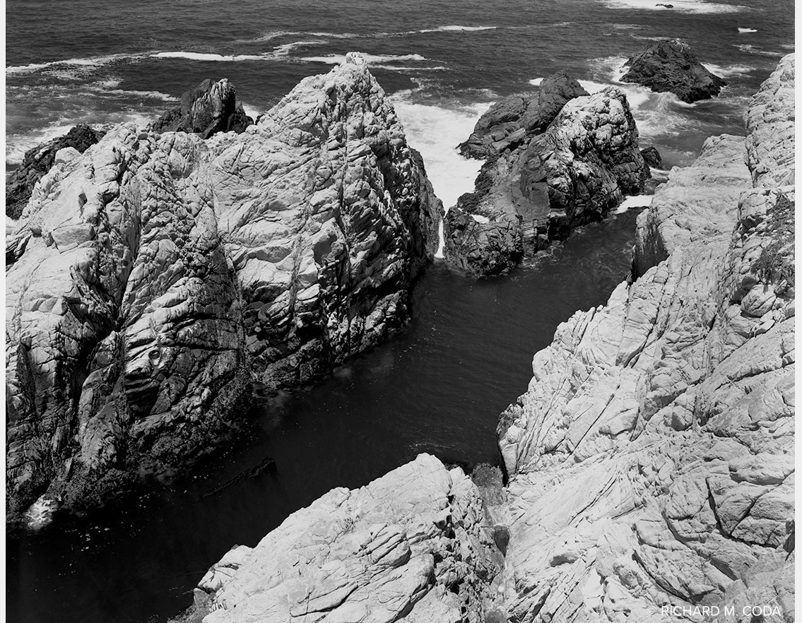 North Shore, Pt. Lobos, Carmel, CA, ©1984. 8x10" Silver Negative.