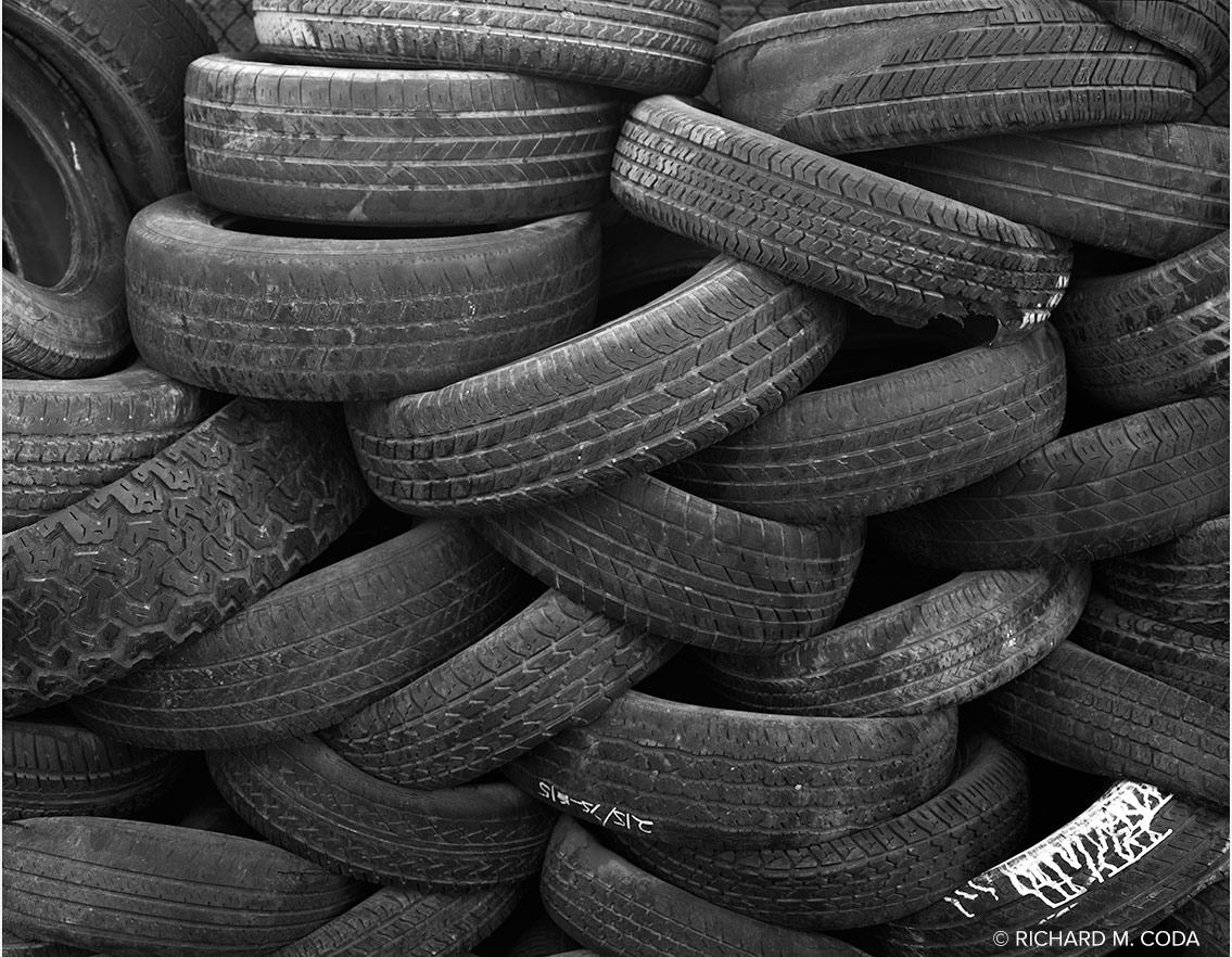 Tires (8x10), Phoenix, AZ ©XXXX. 8x10" Silver Negative.