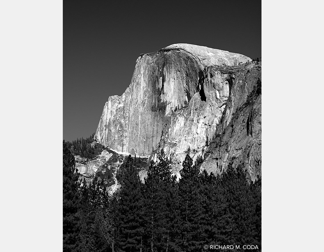 Half Dome, Yosemite, CA, ©1989. 4x5" Silver Negative.