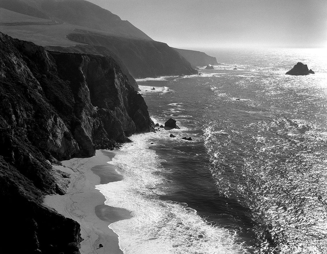 Big Sur Coast, California, 1987. 4x5" Silver Negative.Lake Minnewanka, Banff National Park, Alberta, Canada, 1990. 4x5" Silver Negative.