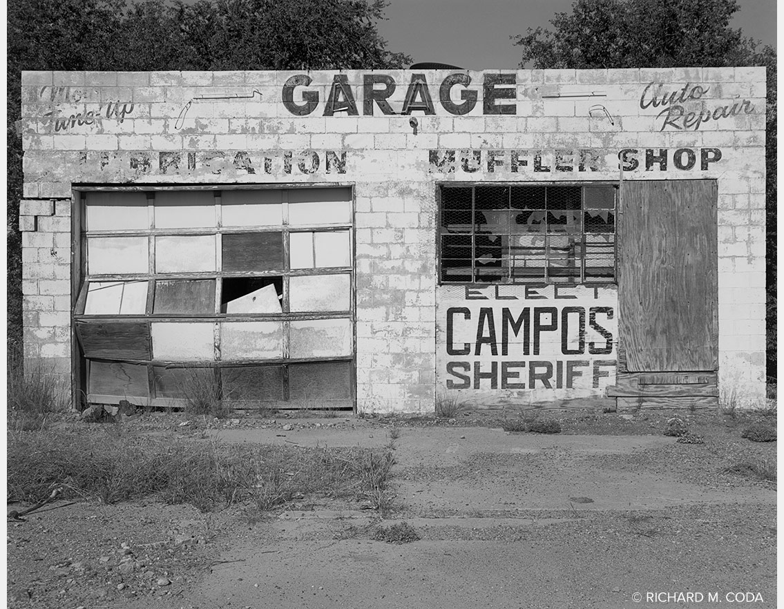 Campos for Sheriff, NM, ©1991. 4x5" Silver Negative.