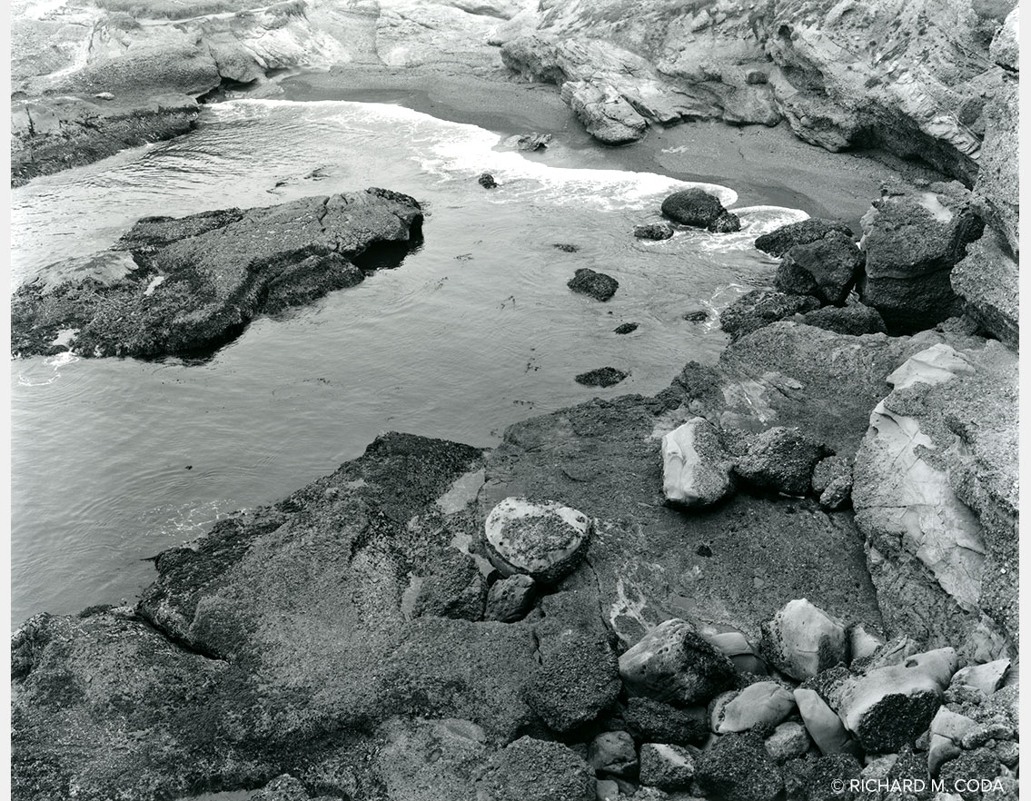 Sea Lion Cove, Pt. Lobos, Carmel, CA, ©1986. 8x10" Silver Negative.