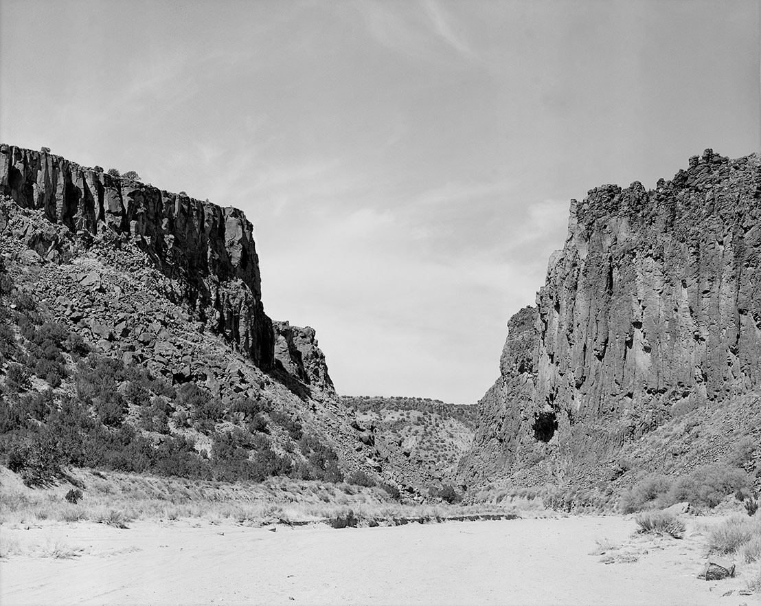 Diablo Canyon, Santa Fe, NM, ©2023. 8x10" Silver Negative.